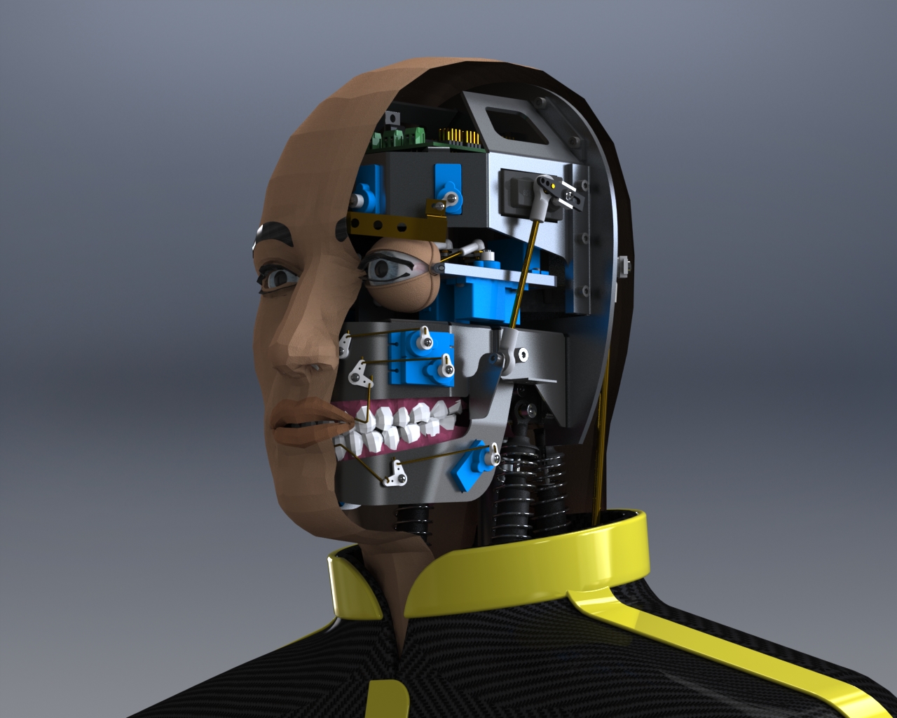 机器人眼睛气动控制装置